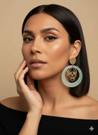 Boucles d’Oreilles “Calavera Jade” Lozen-k