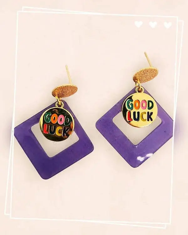 Boucles d'oreilles "Good Luck" Lozen-k