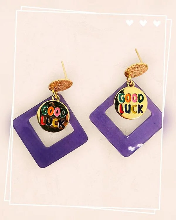 Boucles d'oreilles "Good Luck"