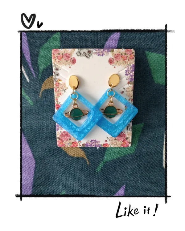 Boucles d'oreilles Planète