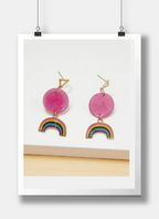 Boucles d’oreilles “Arc-en-Rose” Lozen-k