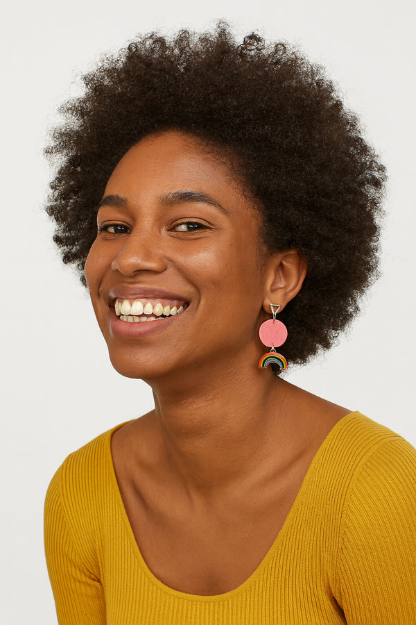 Boucles d’oreilles “Arc-en-Rose”