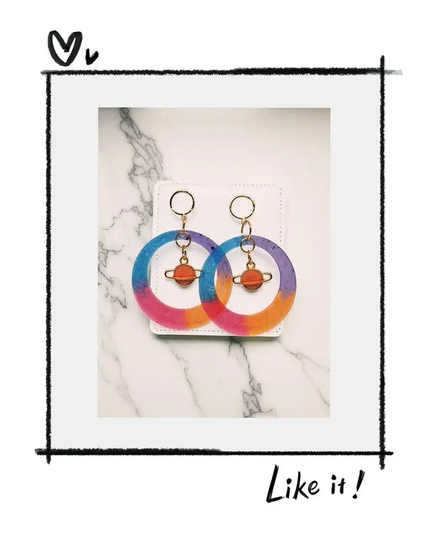 Boucles d’oreilles “Cosmos Bohème” Lozen-k