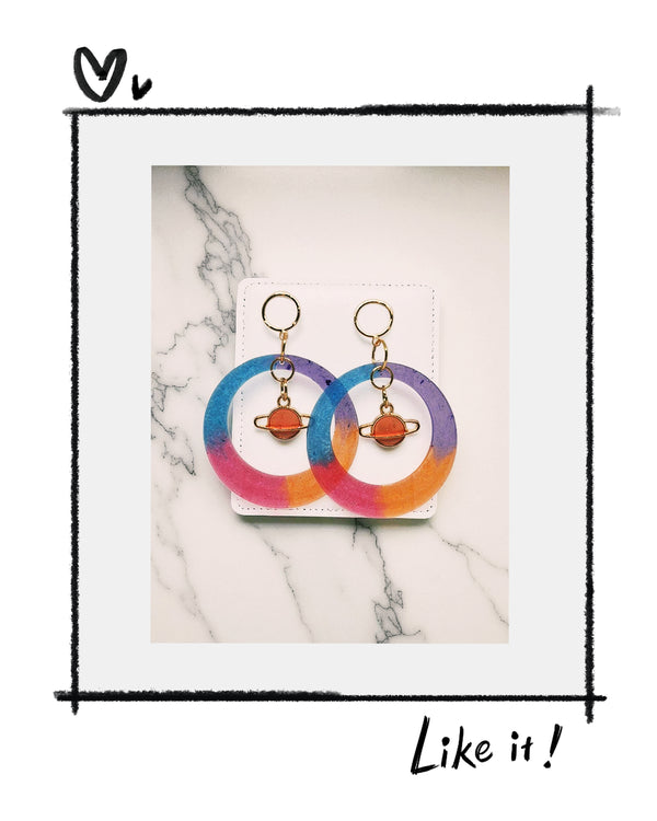 Boucles d’oreilles “Cosmos Bohème”