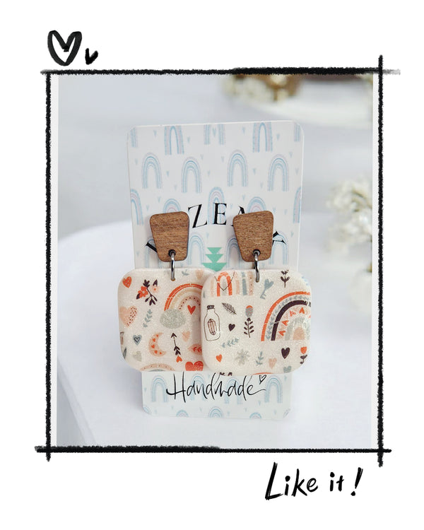 Boucles d'oreilles “Lune Bohème”