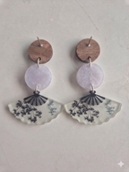 Boucles d'oreilles bohèmes Éventail Sakura