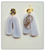 Aurore Lavande | Boucles d'oreilles bohèmes pendantes bleu lavande nacré