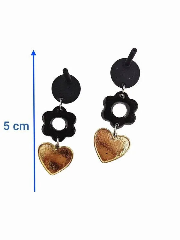 Boucles d'oreilles coeur oeil Talisman Lozen-k