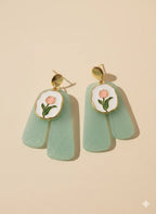 Boucles d’oreilles Tulipe de Jade Lozen-k