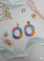 Boucles d'oreilles multicolore Lozen-k