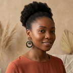 Boucles d’oreilles bohèmes noires en résine et bois – Esprit Nomade
