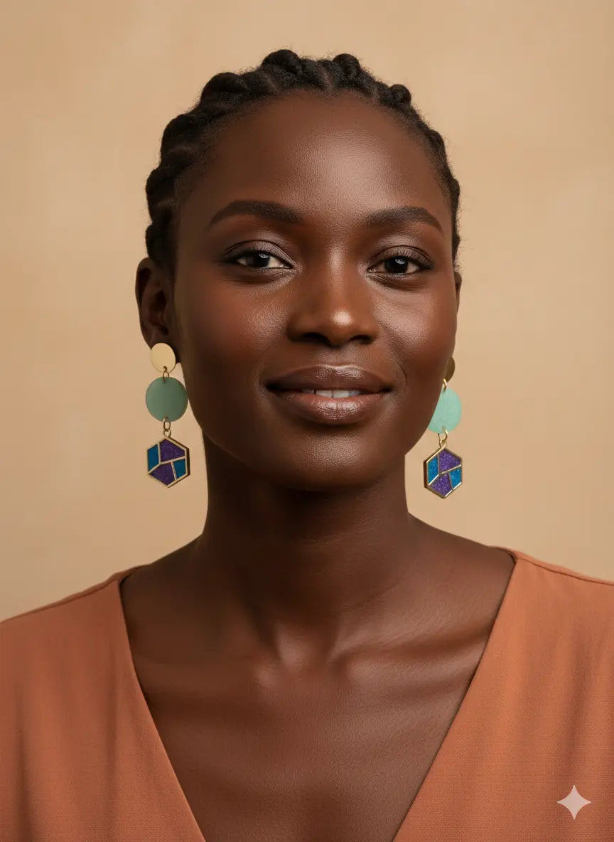 Boucles d’oreilles “Lagune Mystique” Lozen-k