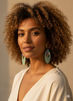 Évasion Céleste – Boucles d’oreilles pendantes vert jade Lozen-k