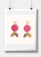 Boucles d’oreilles “Arc-en-Rose” Lozen-k