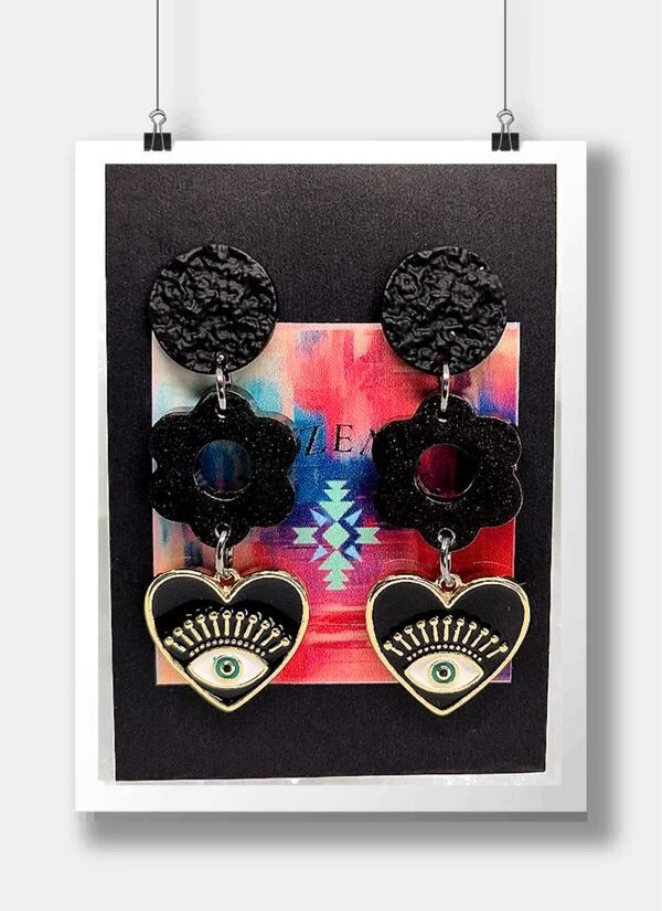 Boucles d'oreilles coeur oeil Talisman