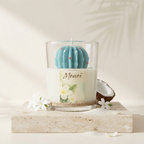Bougie parfumée Monoï – Petit cactus décoratif