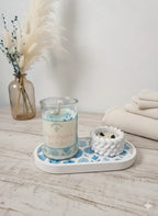 Bougie parfumée Lys Blanc & Porte bougie assorti Lozen-k