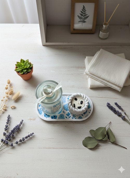 Bougie parfumée Lys Blanc & Porte bougie assorti