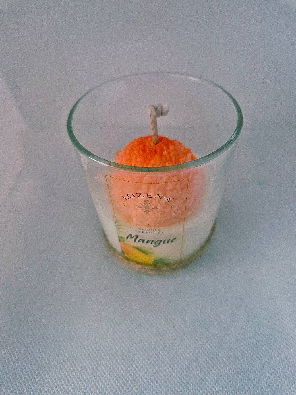 Bougie parfumée Mangue 345 g – Bougie parfumée fruitée et décorative