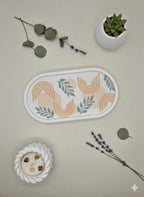 Duo Cocooning – Bougie & Porte-Chauffe Plat sur Plateau Lozen-k