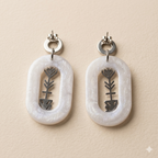 Flèche Boréale – Boucles d'oreilles bohèmes bleu lavande nacré