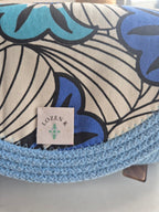 Sac Bandoulière en Corde Bleu Ciel & Rabat Wax Fleuri – Sac Bohème Chic Lozen-k