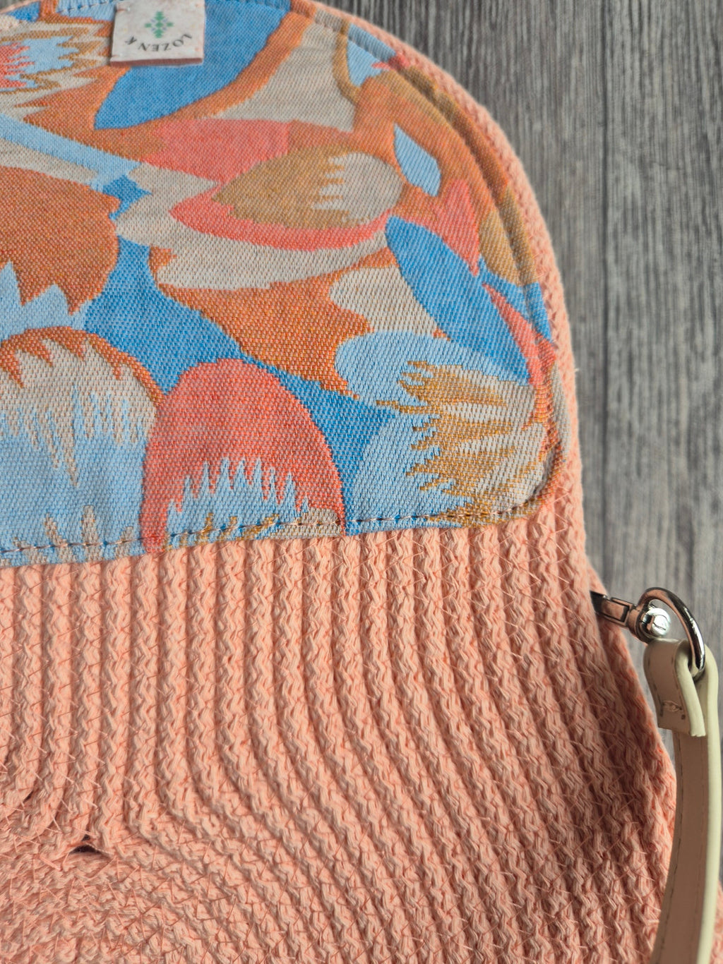 Sac en corde pêche pastel – Sac bohème chic fait main Lozen-k