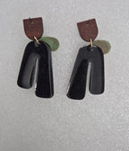 Boucles d’oreilles bohèmes Hibou Vert – Résine & alliage de zinc Lozen-k