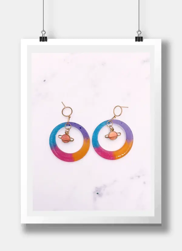 Boucles d’oreilles “Cosmos Bohème” Lozen-k