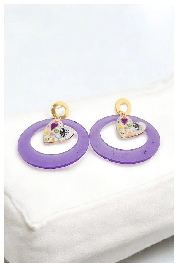 Boucles d’oreilles "Coeurs en folie"