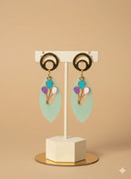 Évasion Céleste – Boucles d’oreilles pendantes vert jade Lozen-k