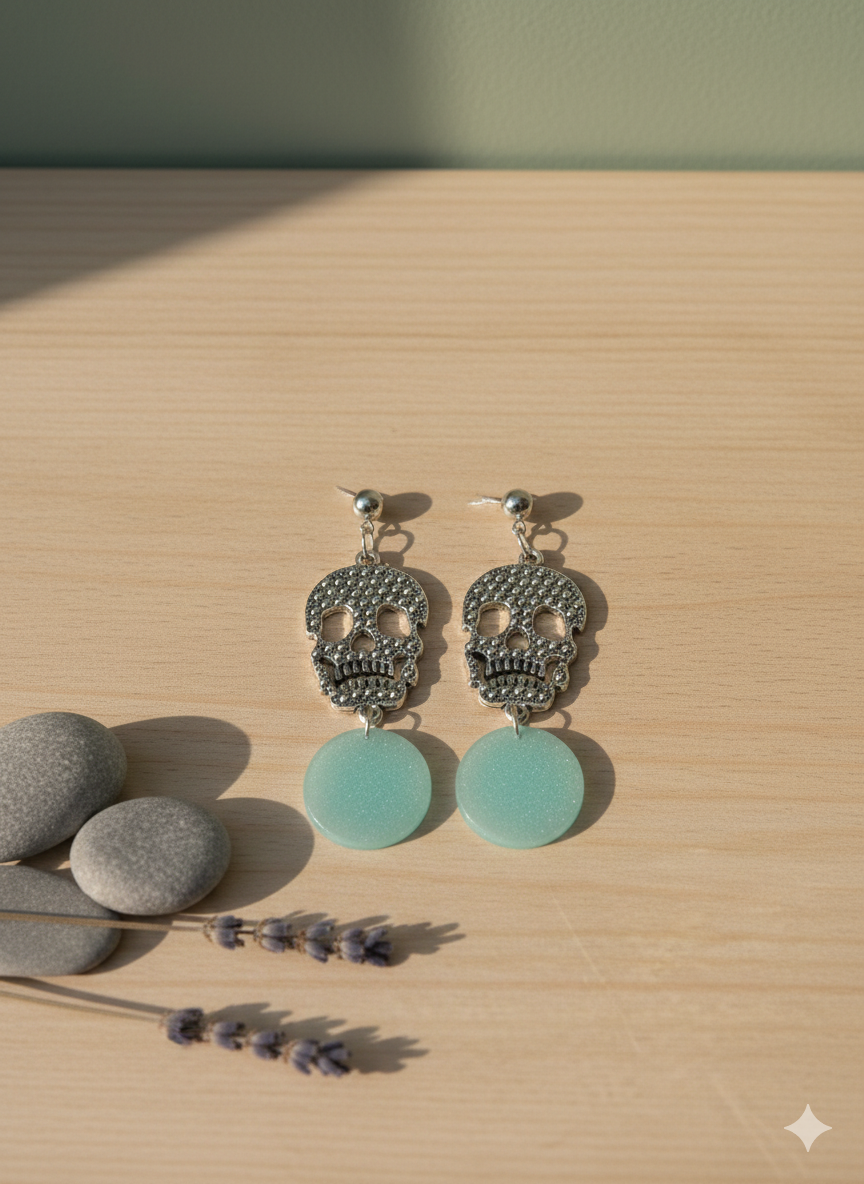 Calavera Laguna – Boucles d’oreilles pendantes