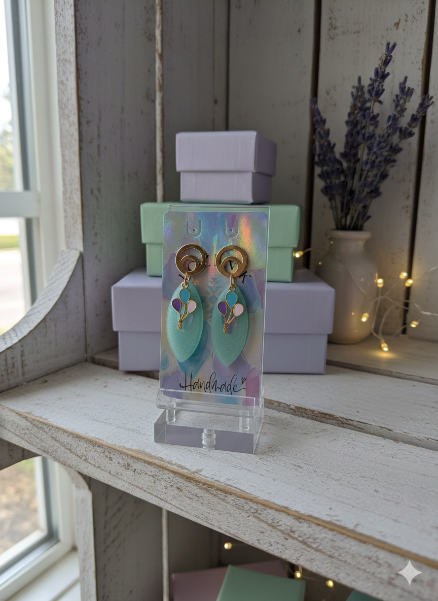 Évasion Céleste – Boucles d’oreilles pendantes vert jade