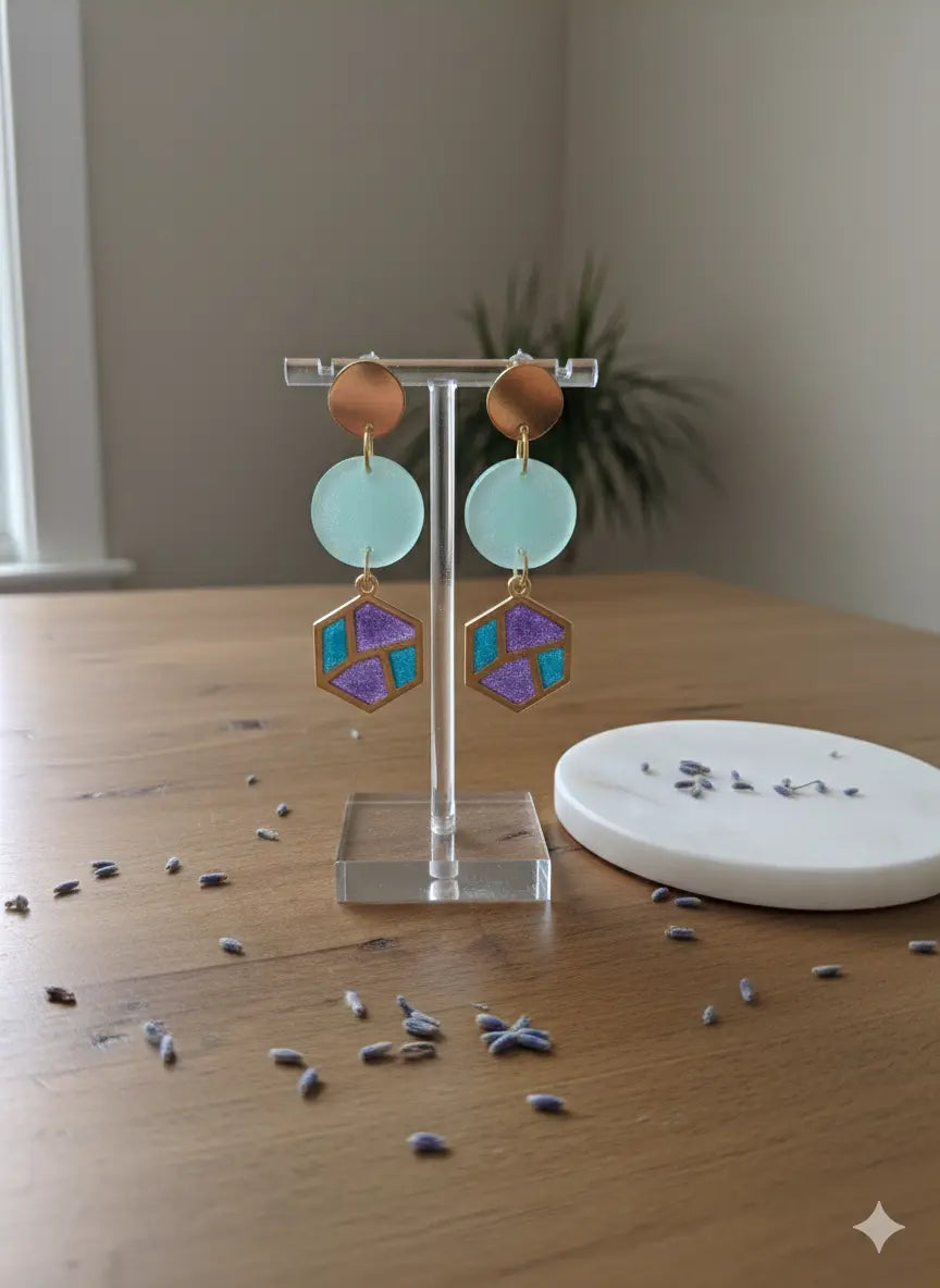 Boucles d’oreilles “Lagune Mystique” Lozen-k
