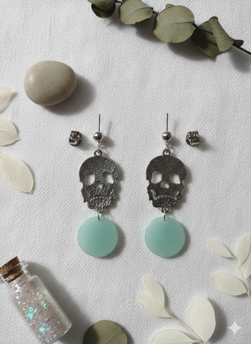 Calavera Laguna – Boucles d’oreilles pendantes