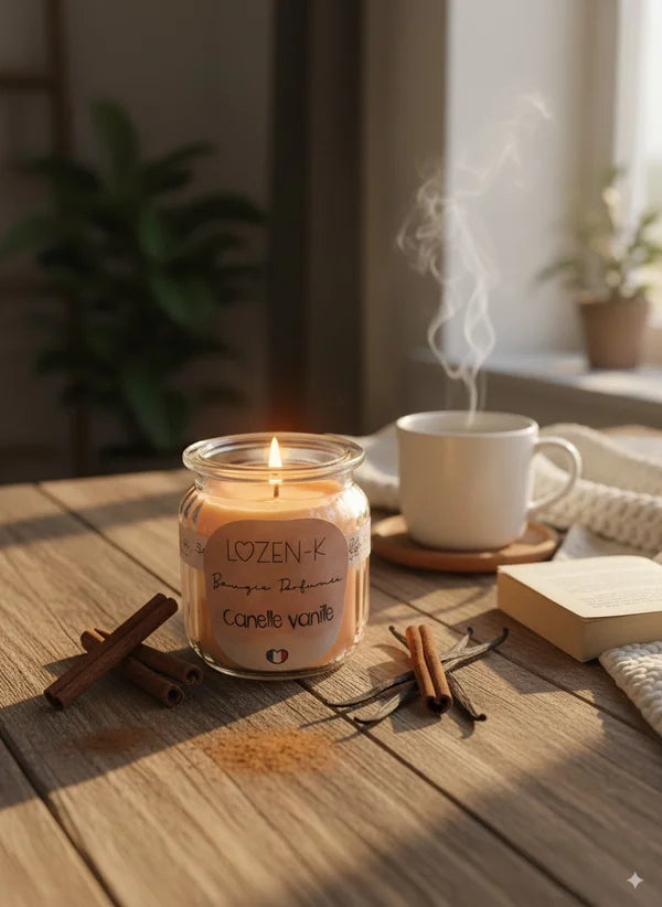 Douceur Épicée – Bougie Bonbonnière Vanille Cannelle