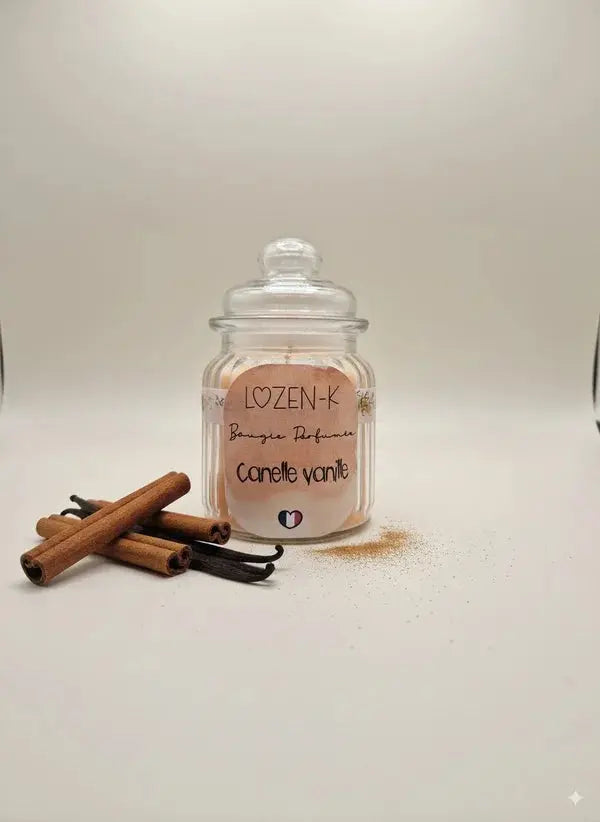 Douceur Épicée – Bougie Bonbonnière Vanille Cannelle Lozen-k