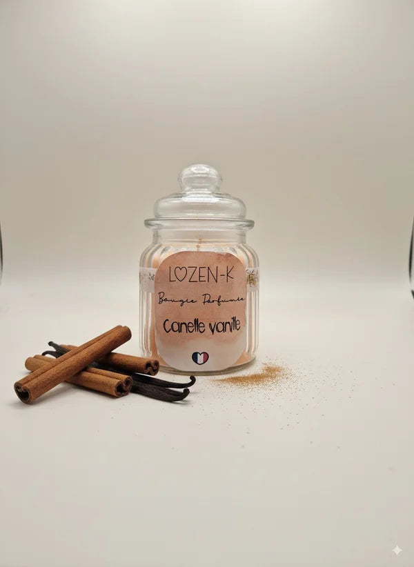 Douceur Épicée – Bougie Bonbonnière Vanille Cannelle