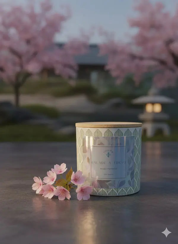 Sakura Voyage – Bougie parfumée “Balade à Tokyo” Lozen-k