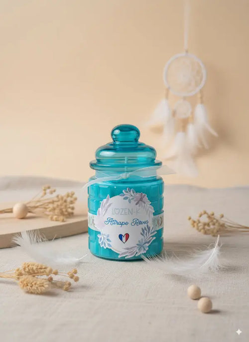 Bougie Parfumée “Rêve Envoûté” – Bonbonnière en verre réutilisable Lozen-k