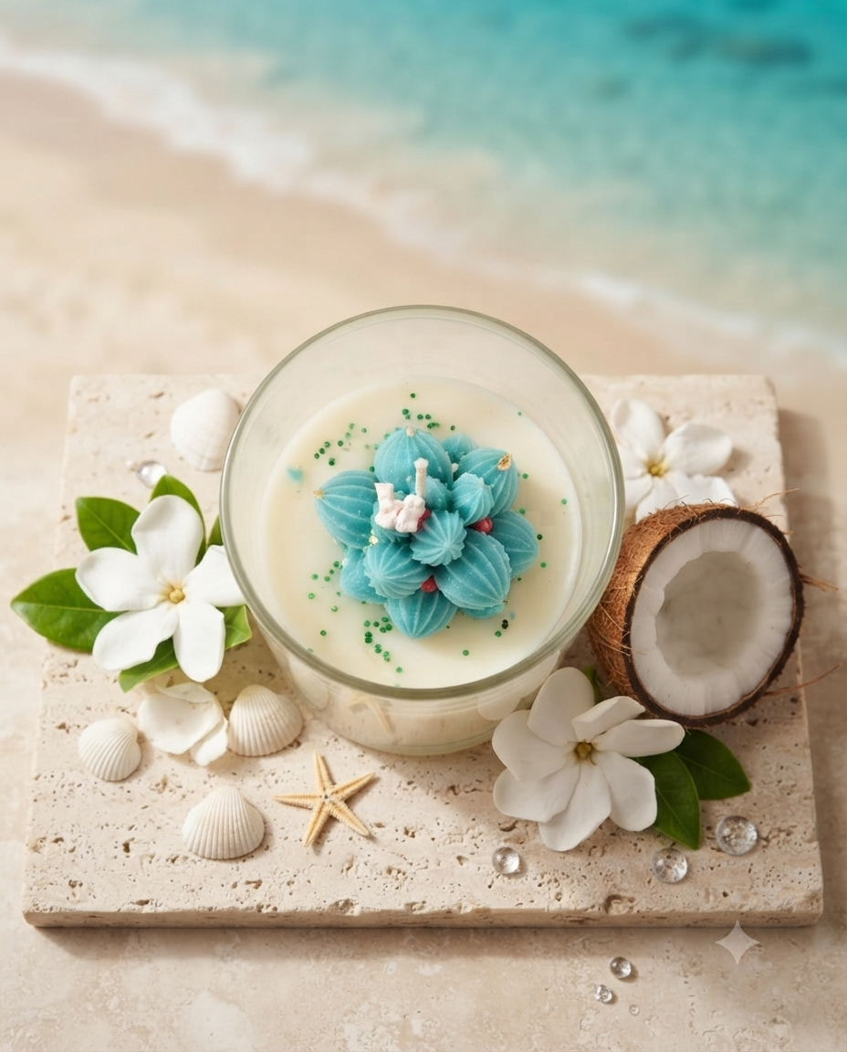 Bougie parfumée Monoï – Évasion tropicale | Lozen-K