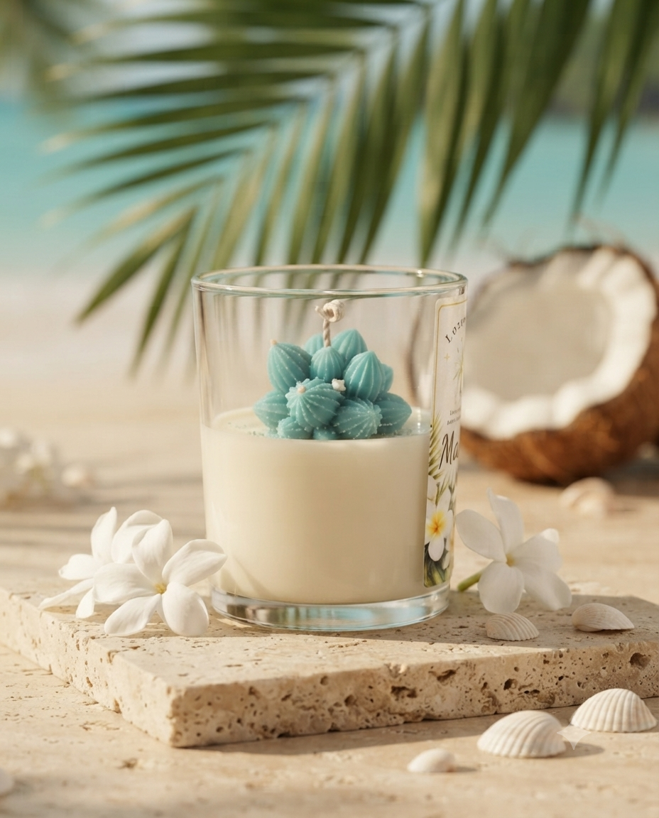 Bougie parfumée Monoï – Évasion tropicale | Lozen-K