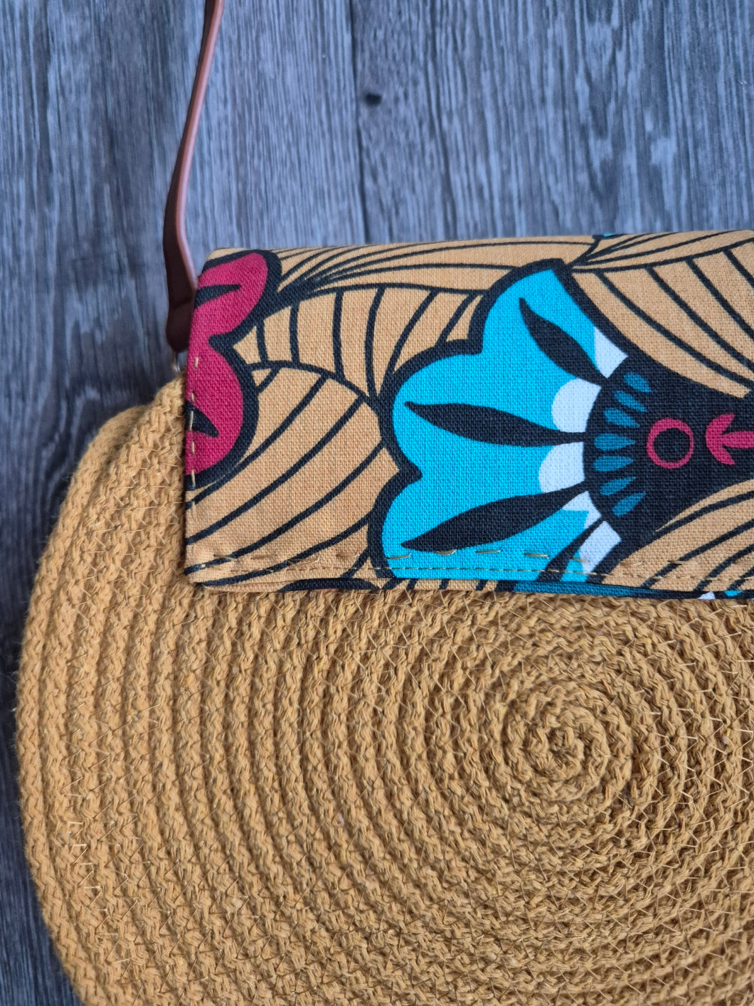 Sac en corde rond bohème wax | Sac bandoulière femme style bohème chic