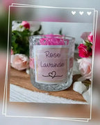 Bougie Fleurie Rose Lavande Lozen-k