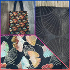 Tote Bag jacquard feuilles gingko multicolore Lozen-k
