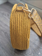 Sac Rond Bohème « Soleil Nomade » – Sac en corde moutarde Lozen-k