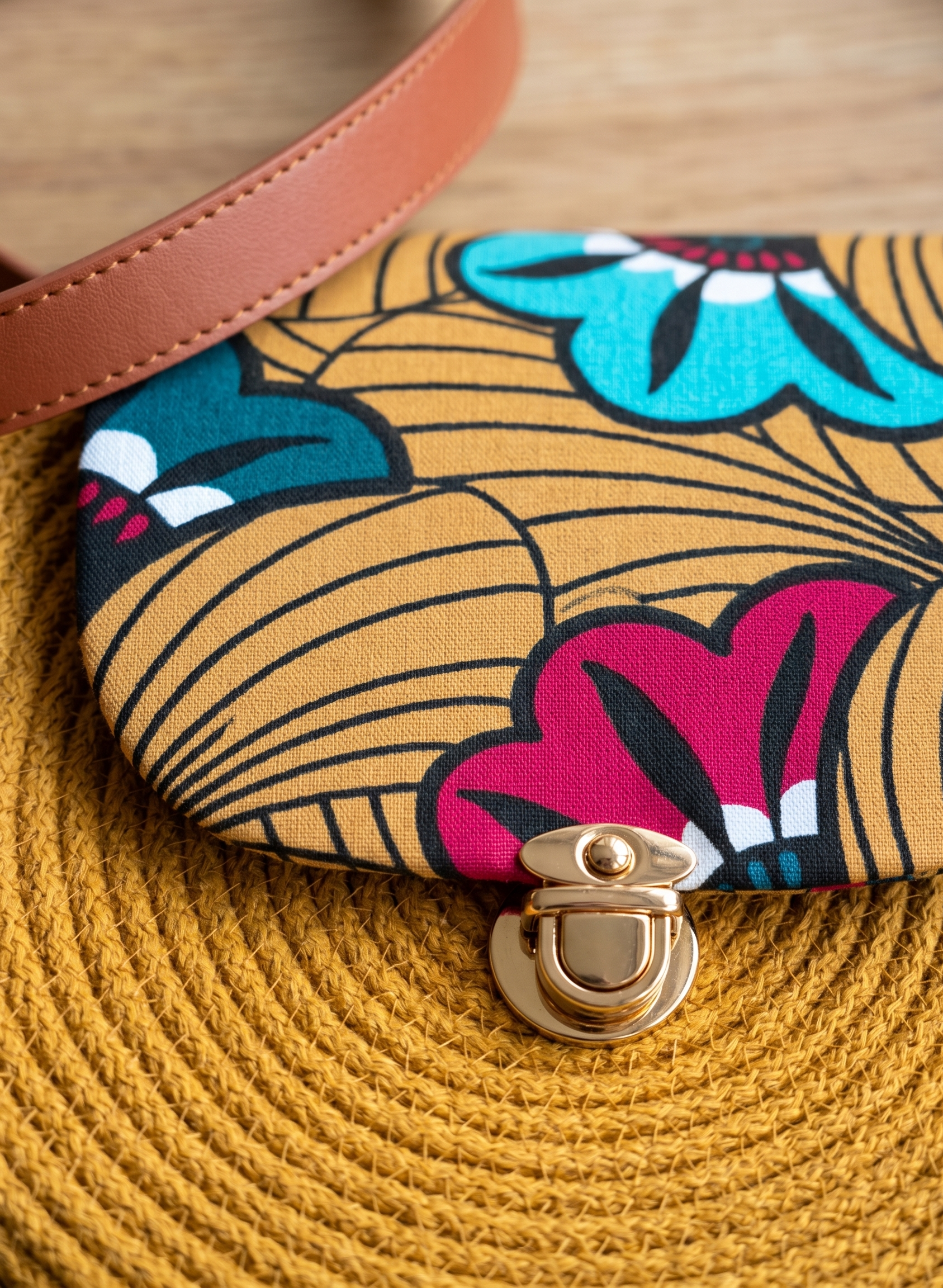 Sac en corde rond bohème wax | Sac bandoulière femme style bohème chic