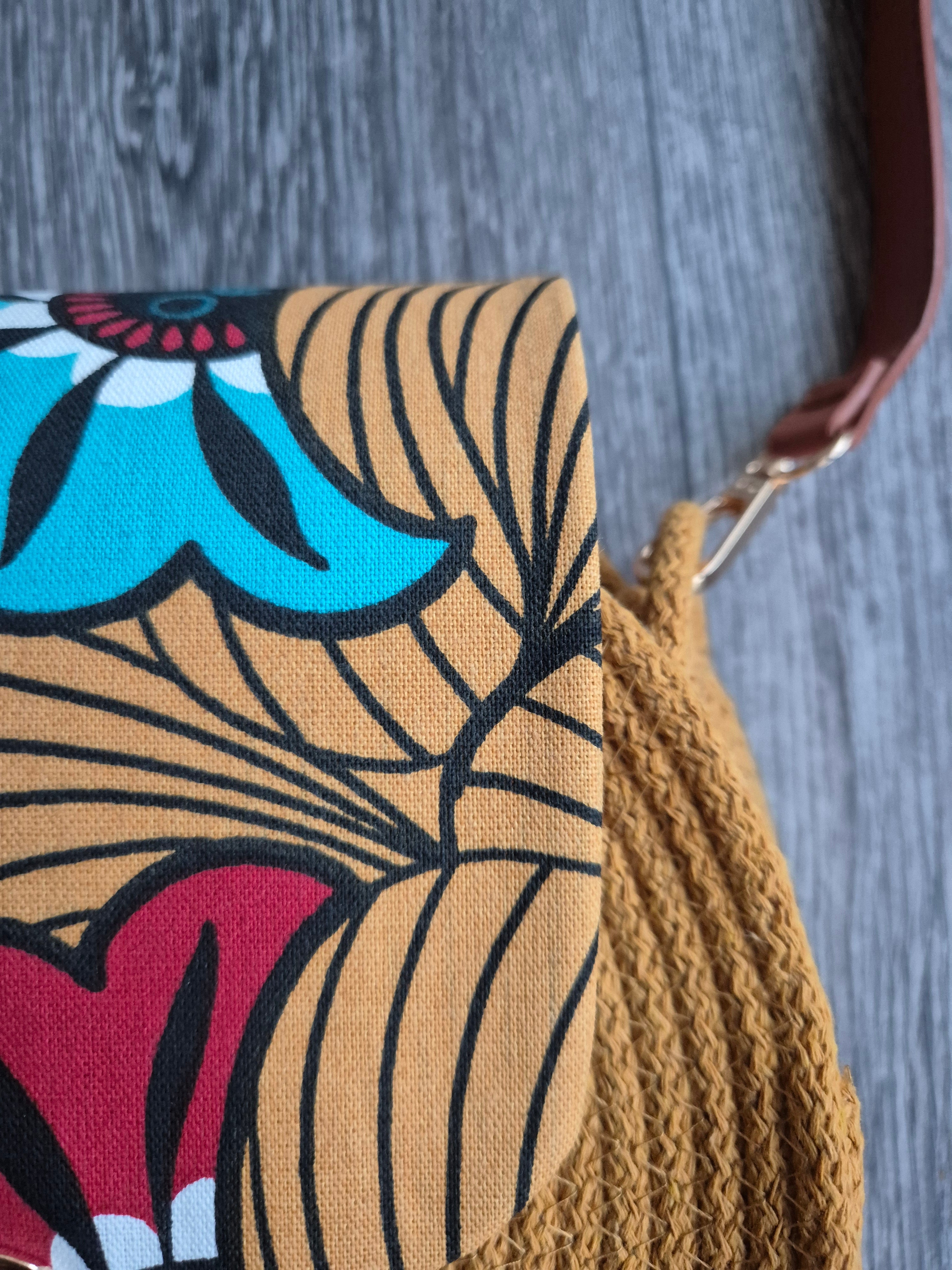 Sac en corde rond bohème wax | Sac bandoulière femme style bohème chic