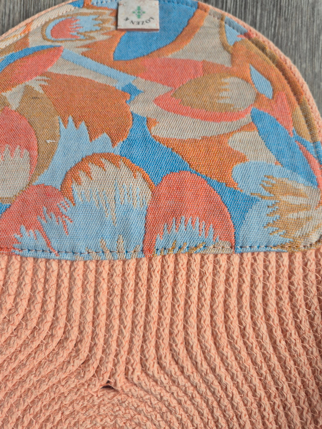 Sac en corde pêche pastel – Sac bohème chic fait main Lozen-k