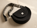 Sac en corde noire bohème – Sac bandoulière rond | Collection Éphémère Lozen-k